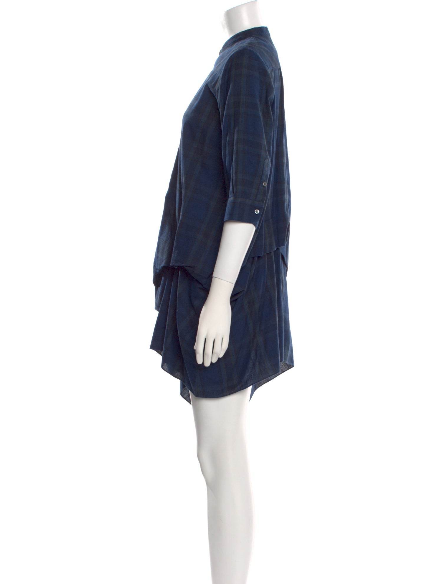 Morgane Le Fay Plaid Print Mini Dress