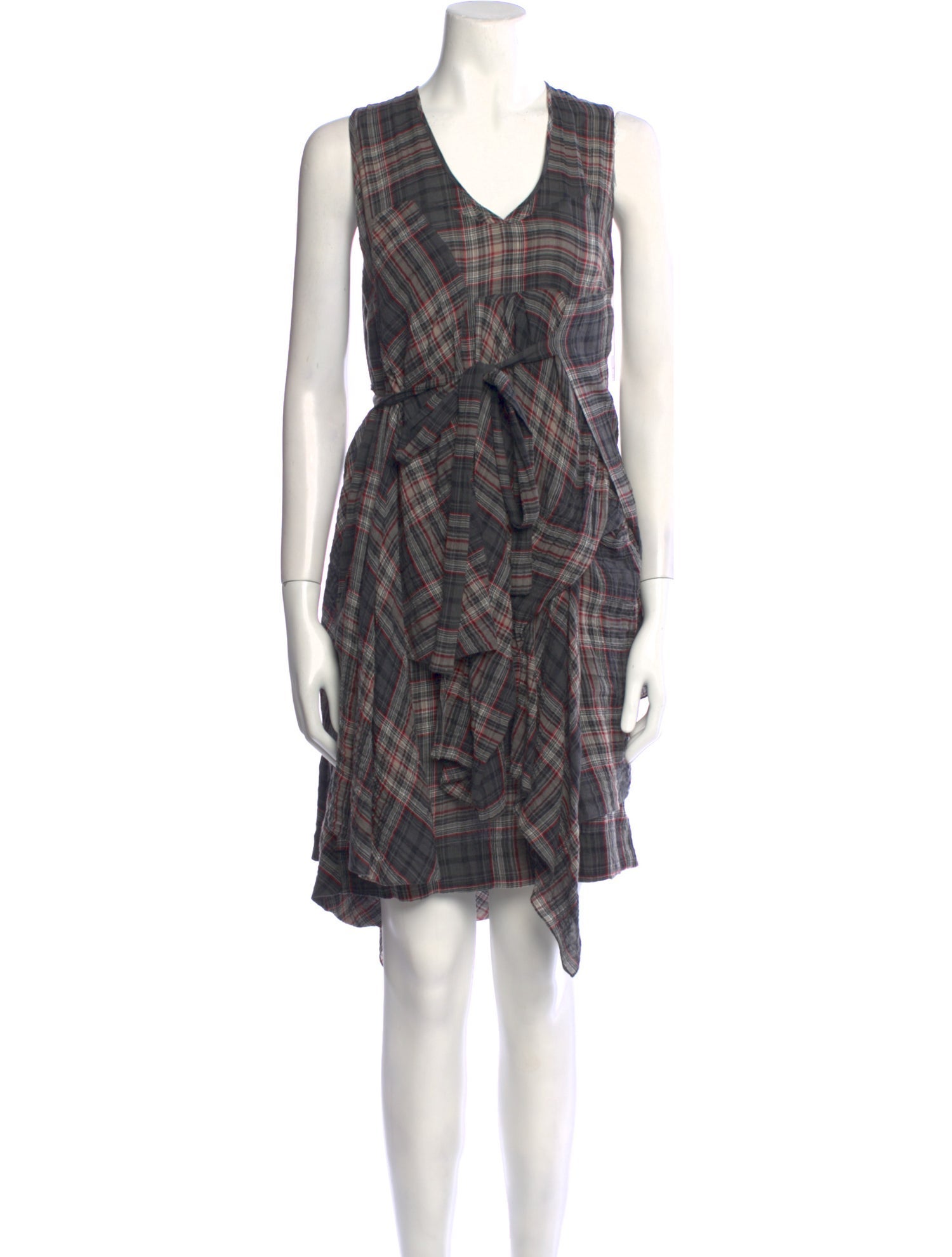 Morgane Le Fay Plaid Print Knee-Length Dress