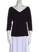 Morgane Le Fay V-Neck Three-Quarter Sleeve Top