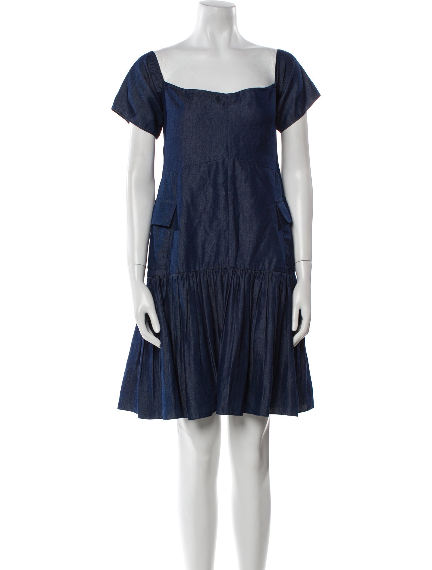 Morgane Le Fay Square Neckline Mini Dress