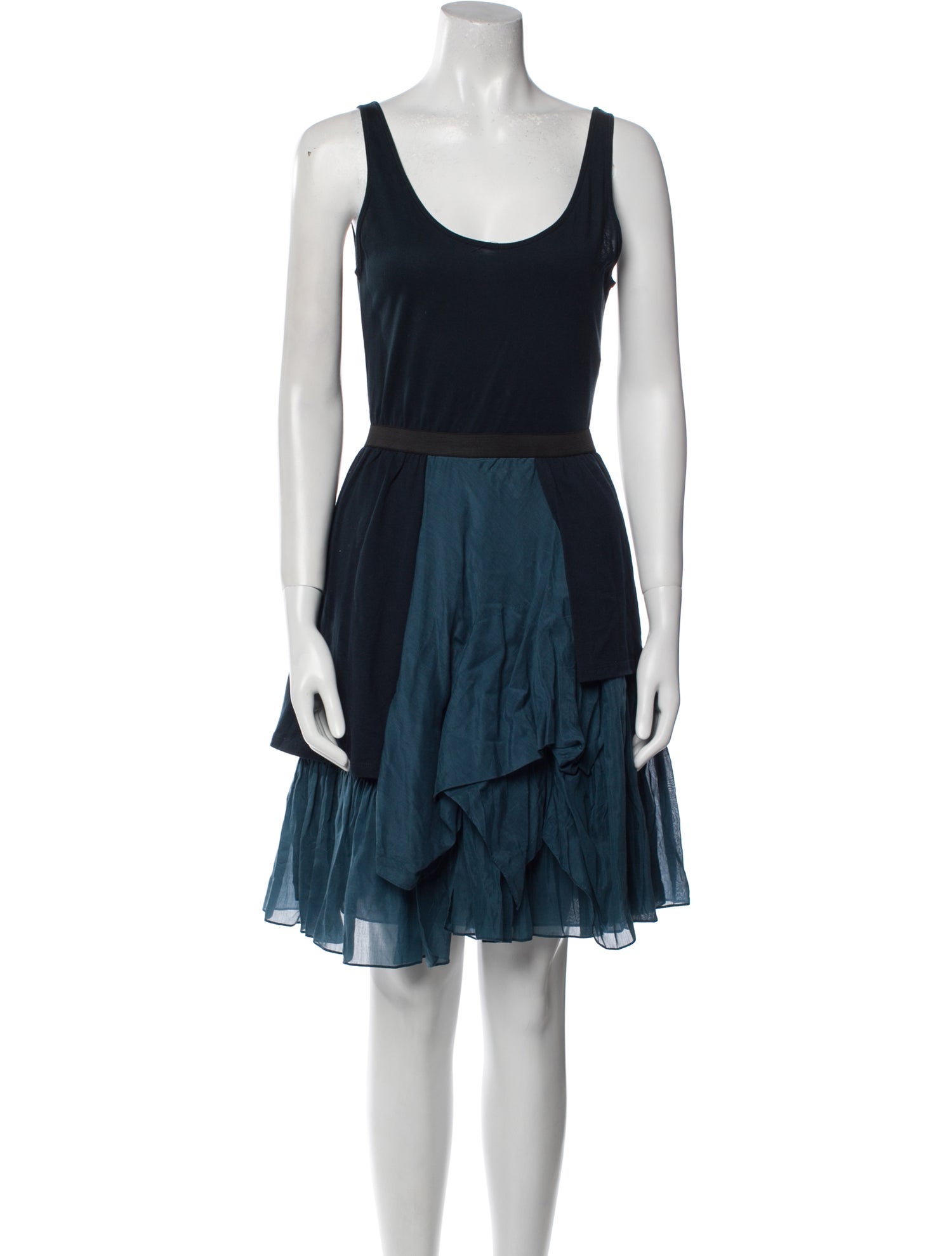 Morgane Le Fay Scoop Neck Mini Dress