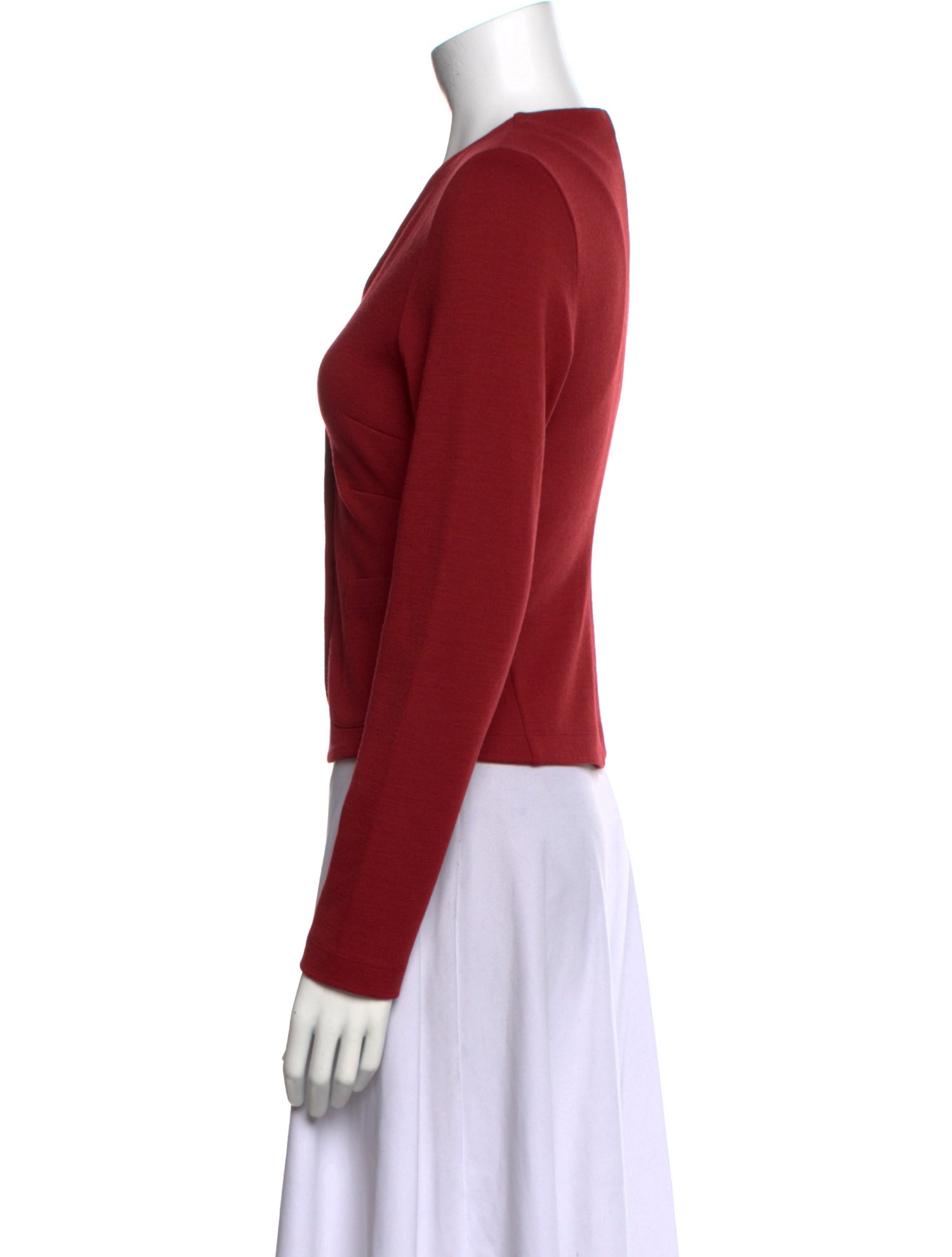 Morgane Le Fay Wool V-Neck Crop Top