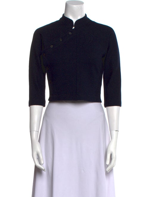 Morgane Le Fay Wool Mock Neck Crop Top