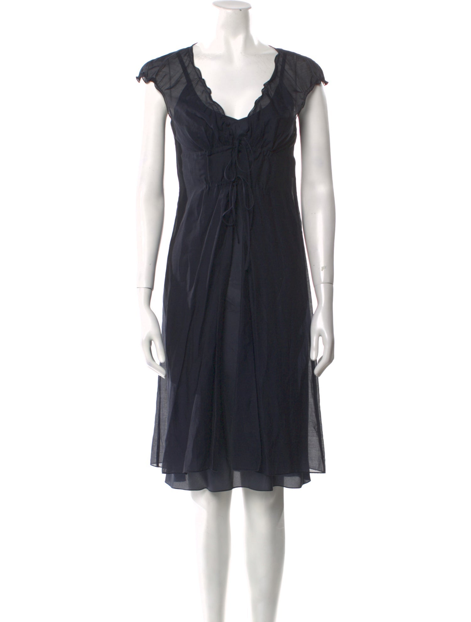Morgane Le Fay V-Neck Knee-Length Dress