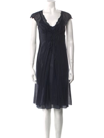 Morgane Le Fay V-Neck Knee-Length Dress