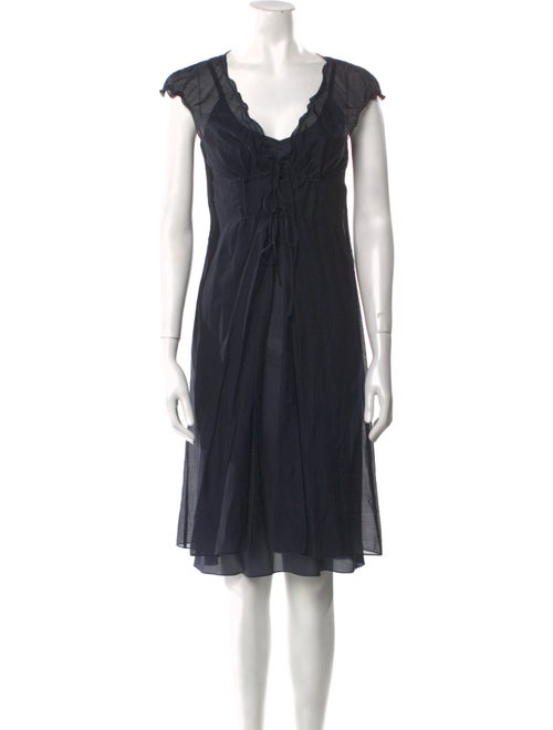 Morgane Le Fay V-Neck Knee-Length Dress