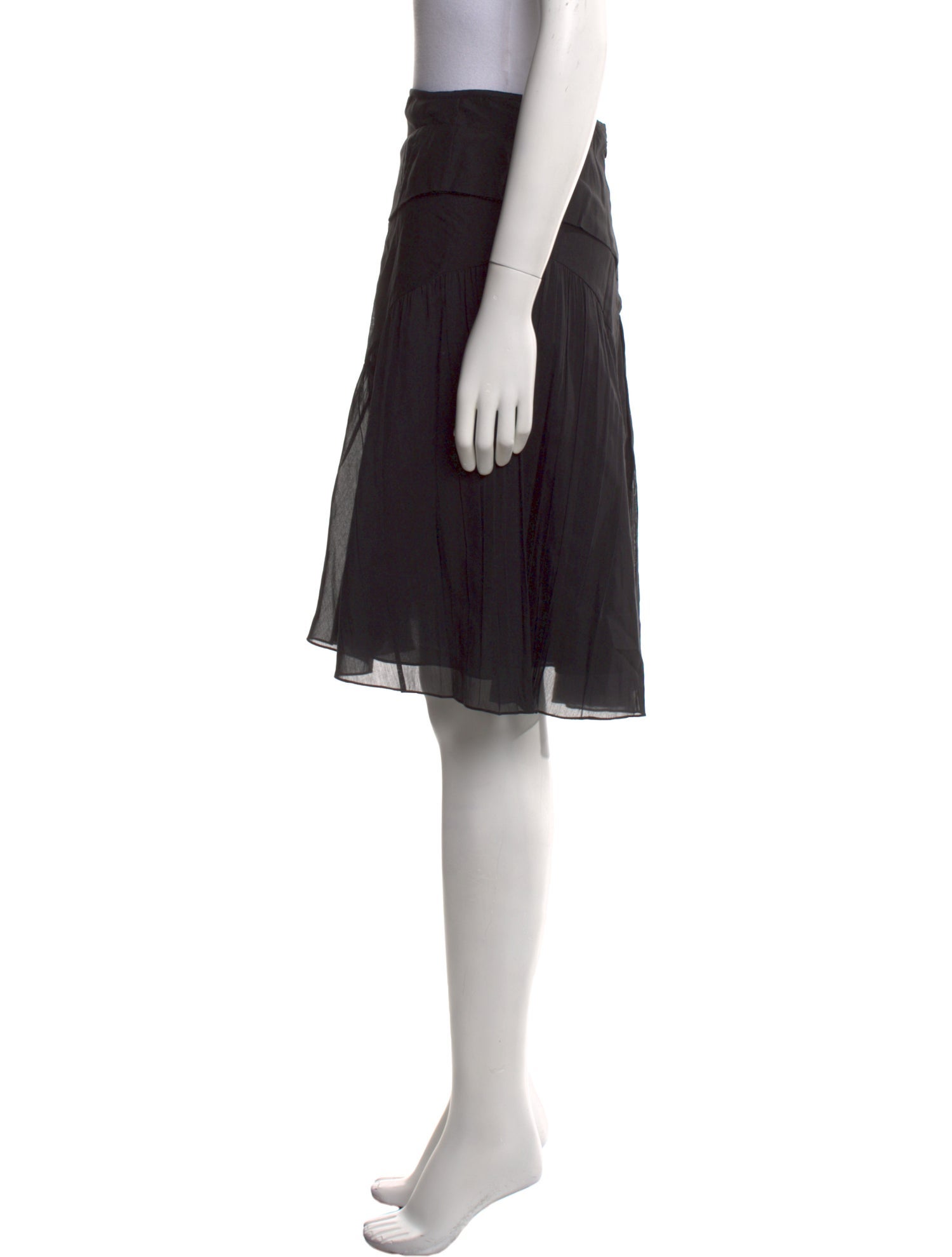 Morgane Le Fay Pleated Accents Knee-Length Skirt