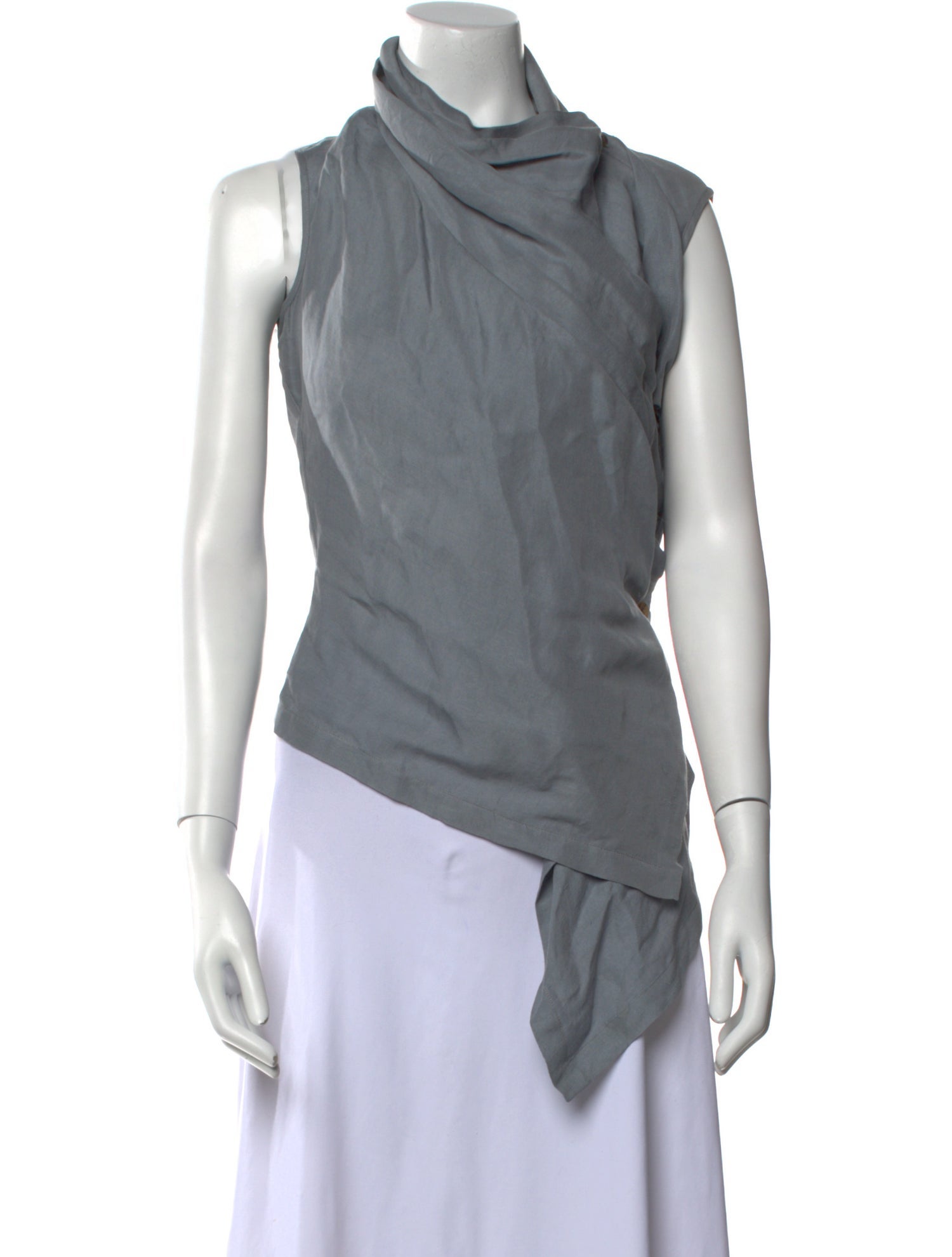 Morgane Le Fay Silk Cowl Neck Top