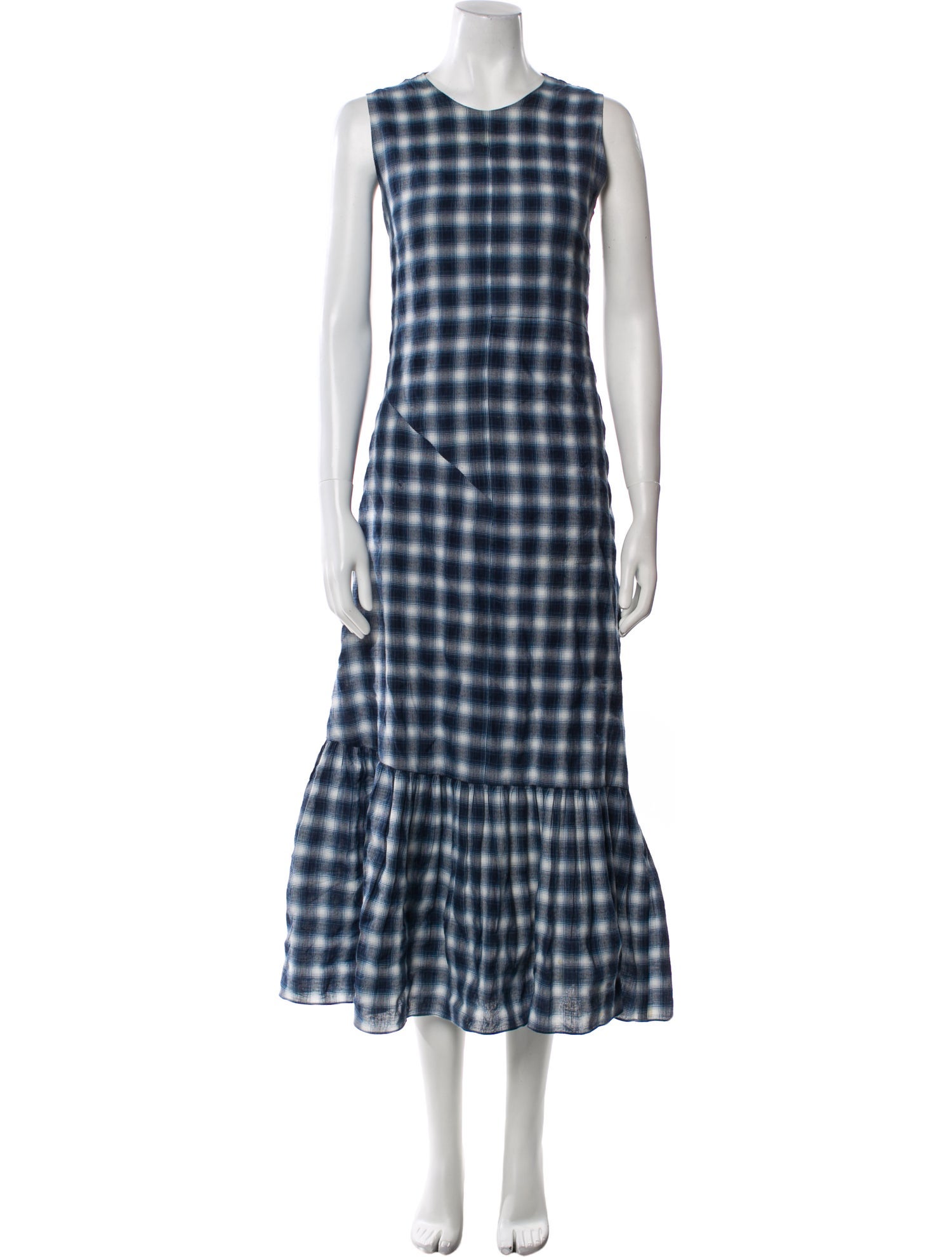 Morgane Le Fay Plaid Print Long Dress