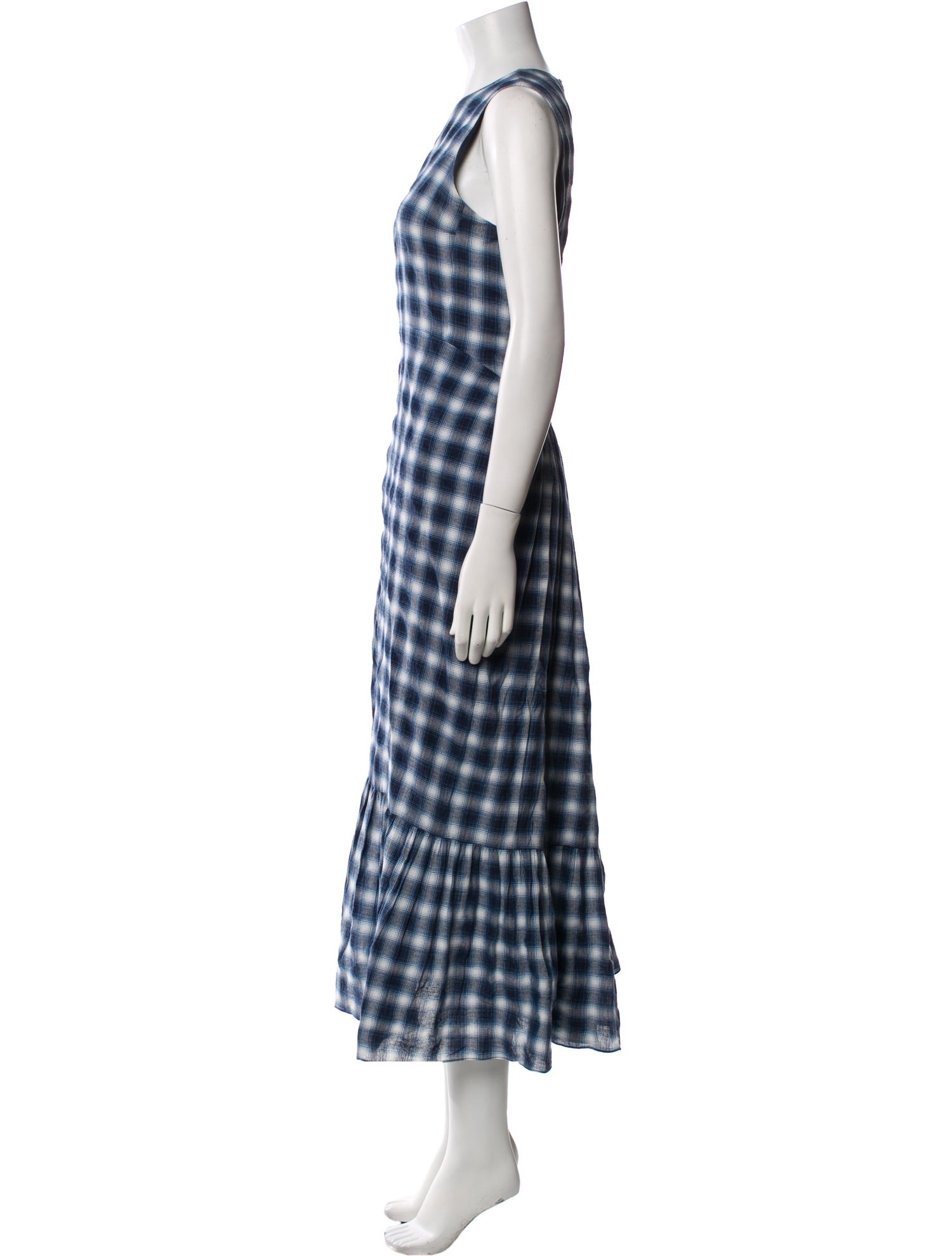 Morgane Le Fay Plaid Print Long Dress