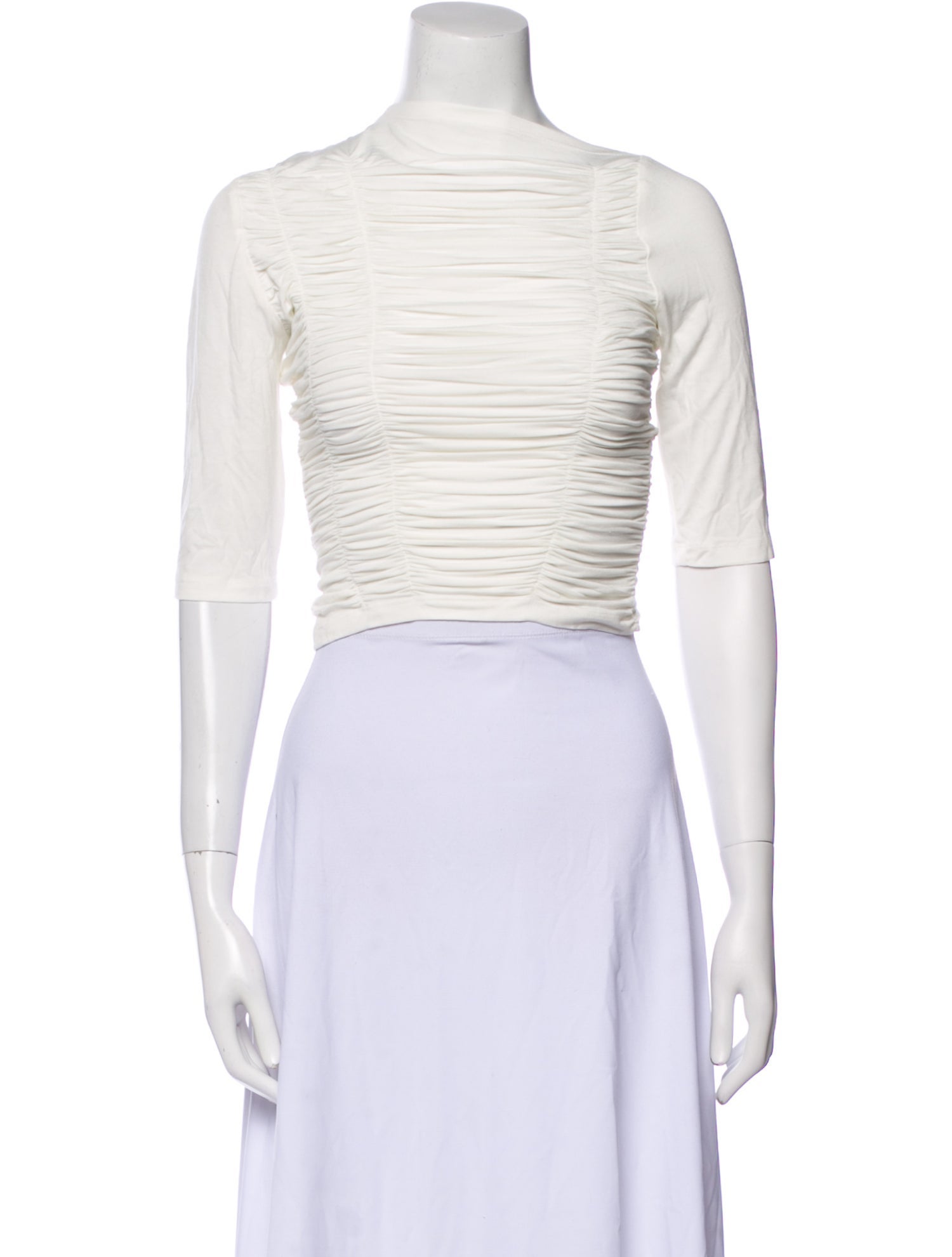 Morgane Le Fay Bamboo Bateau Neckline Crop Top