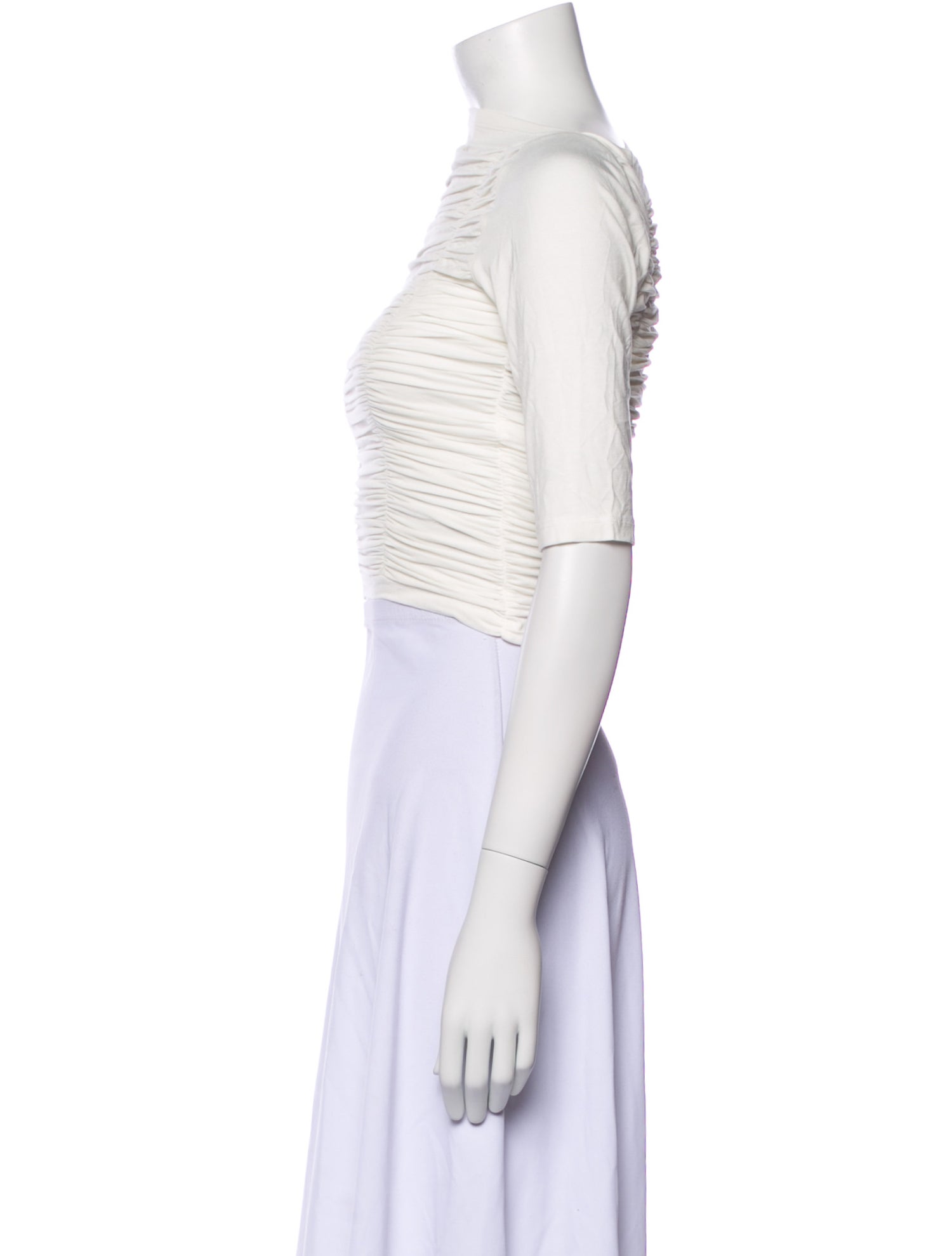 Morgane Le Fay Bamboo Bateau Neckline Crop Top