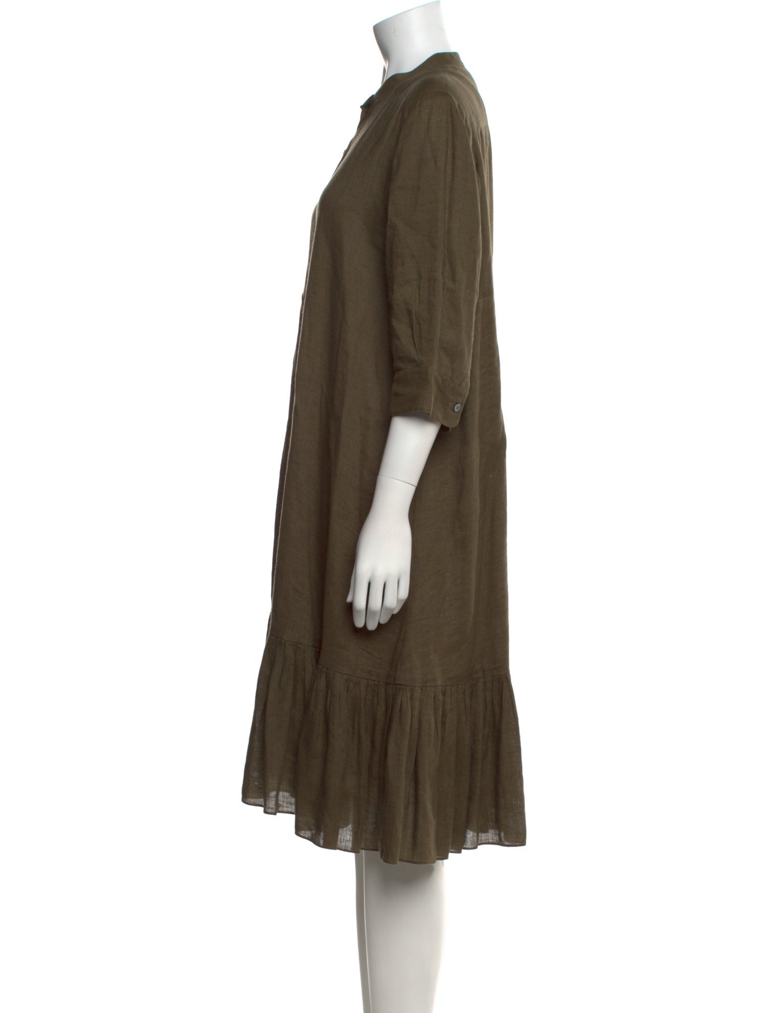 Morgane Le Fay Linen Knee-Length Dress