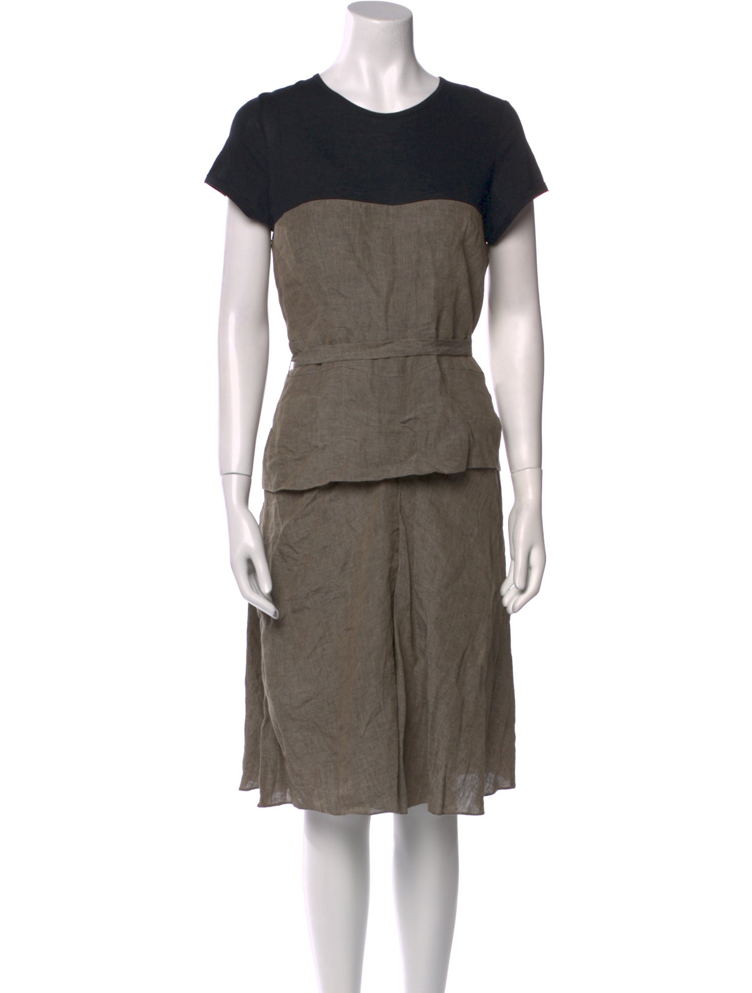 Morgane Le Fay Linen Knee-Length Dress