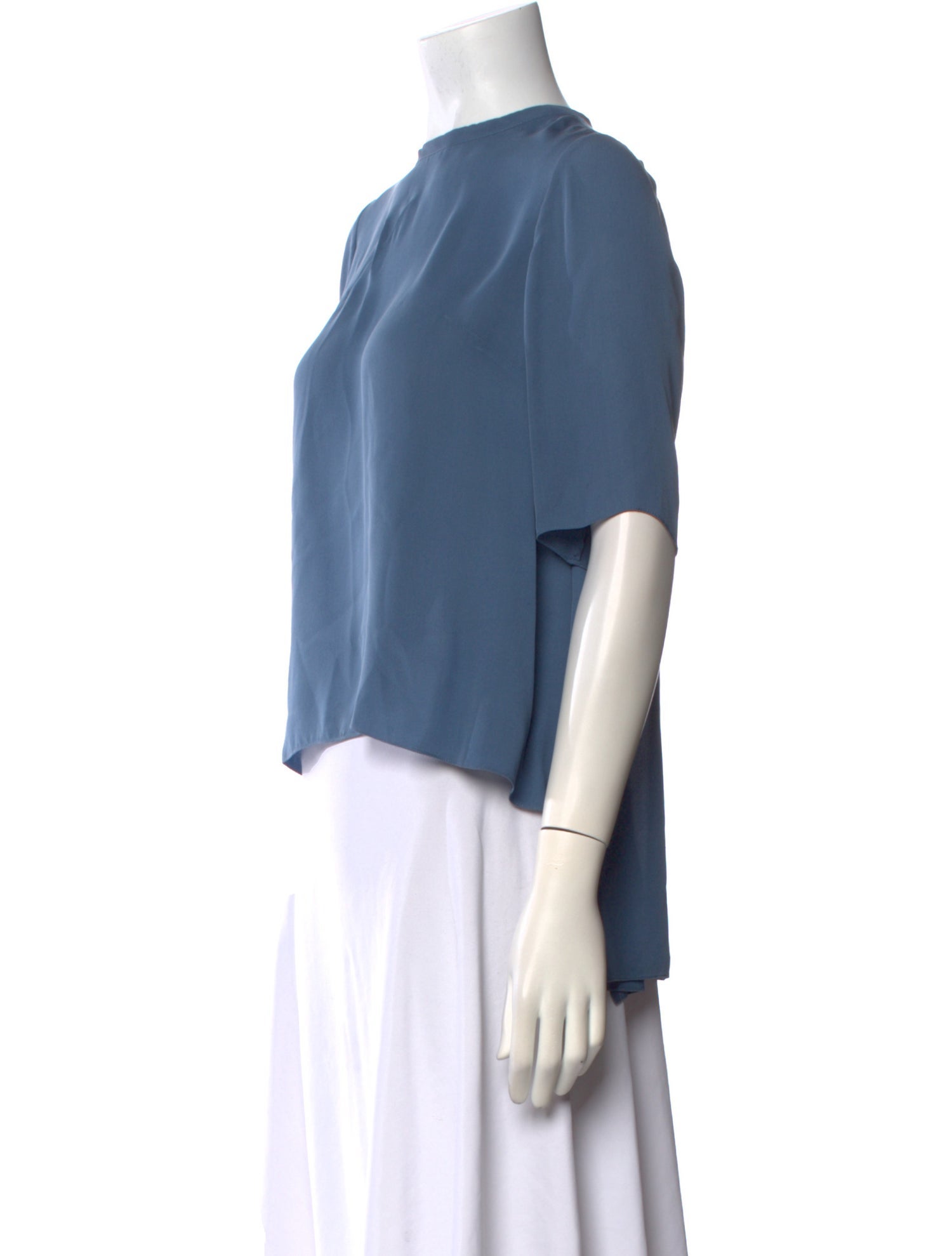 Morgane Le Fay Silk Bateau Neckline Blouse