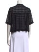 Morgane Le Fay Plaid Print Mock Neck Crop Top