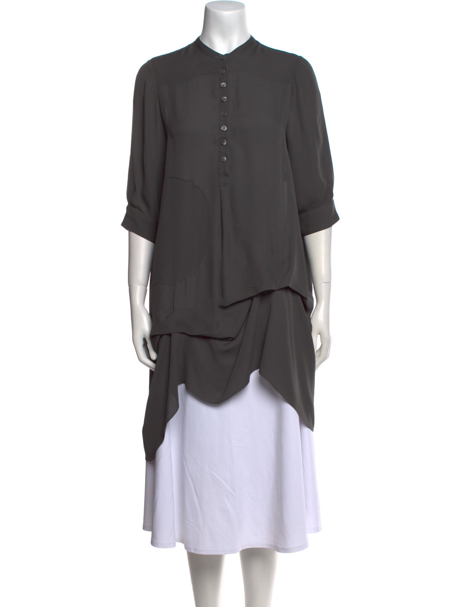 Morgane Le Fay Silk Mock Neck Tunic