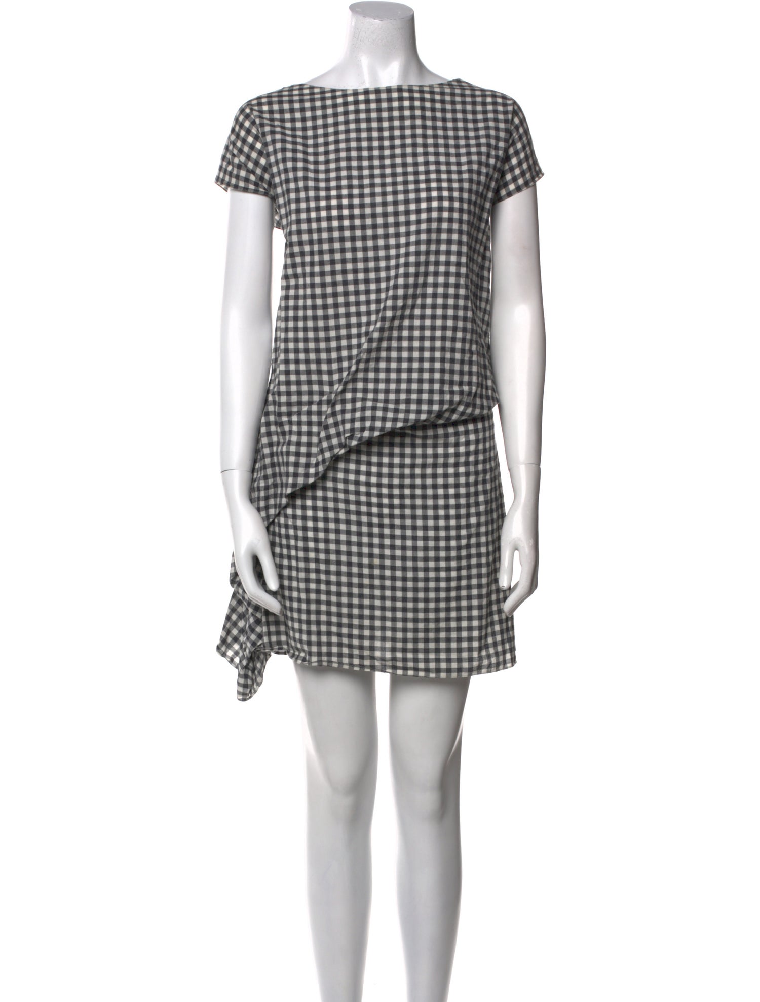 Morgane Le Fay Plaid Print Mini Dress