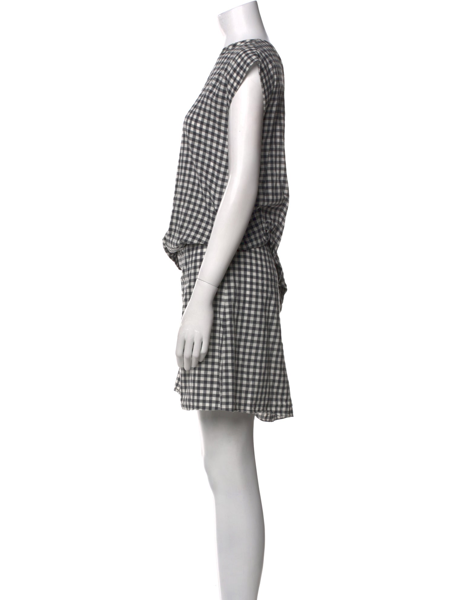 Morgane Le Fay Plaid Print Mini Dress