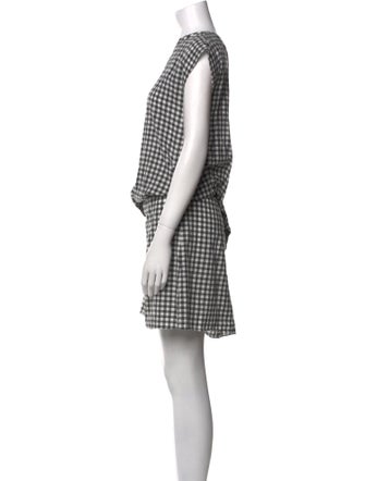 Morgane Le Fay Plaid Print Mini Dress