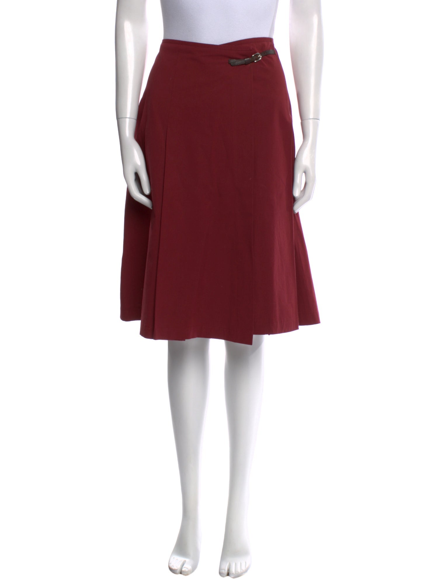 Morgane Le Fay Pleated Accents Knee-Length Skirt