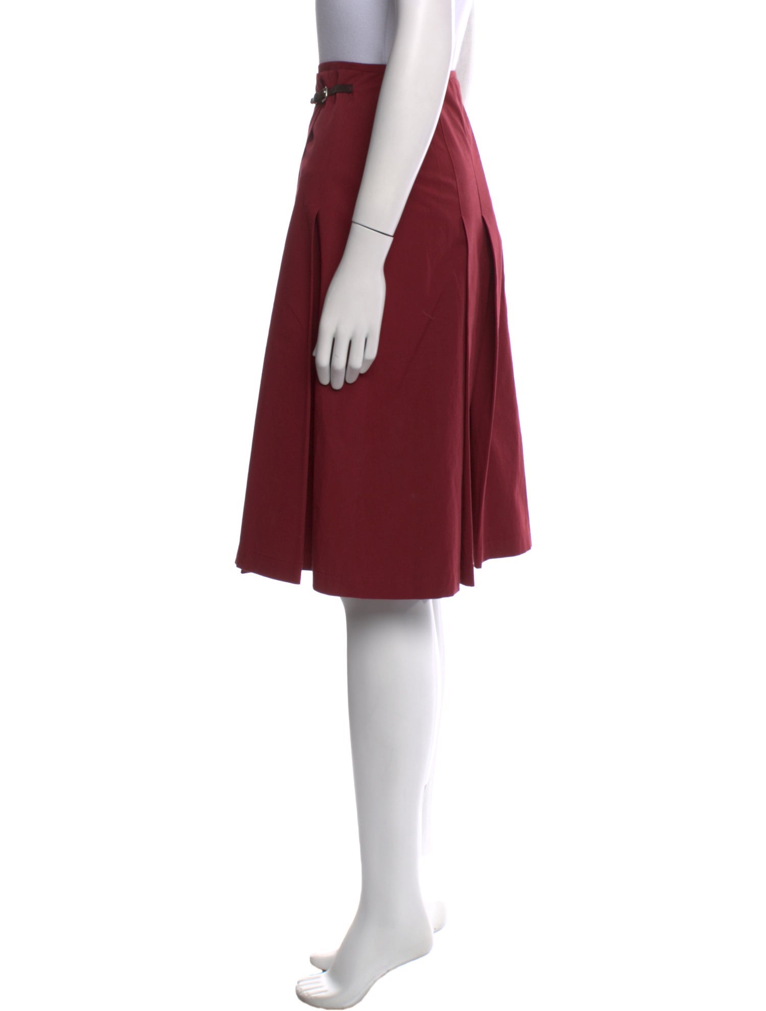 Morgane Le Fay Pleated Accents Knee-Length Skirt