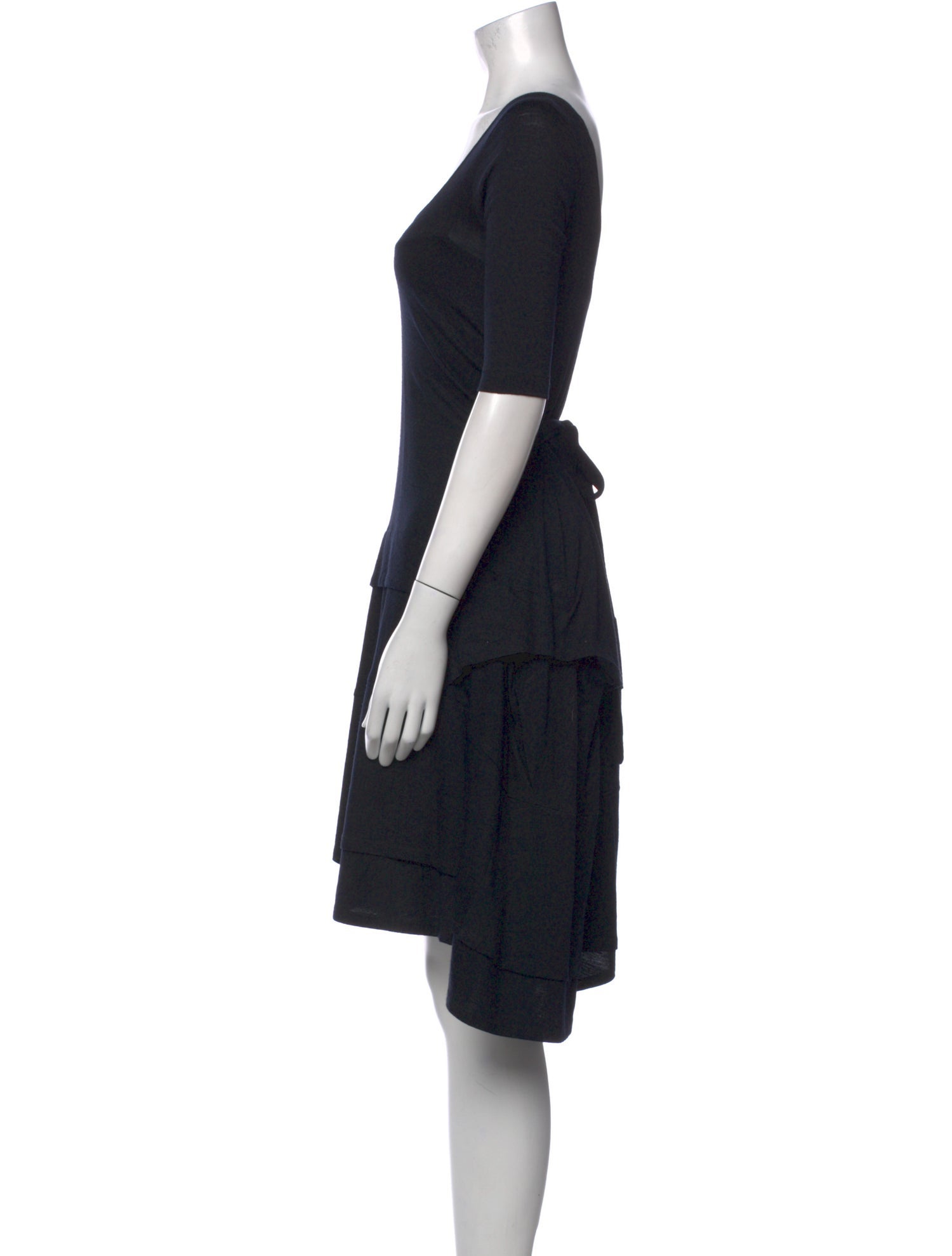 Morgane Le Fay Scoop Neck Knee-Length Dress