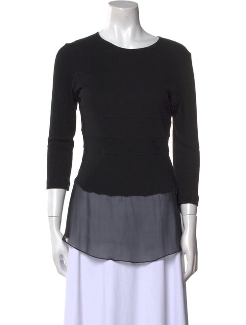 Morgane Le Fay Scoop Neck Three-Quarter Sleeve Top