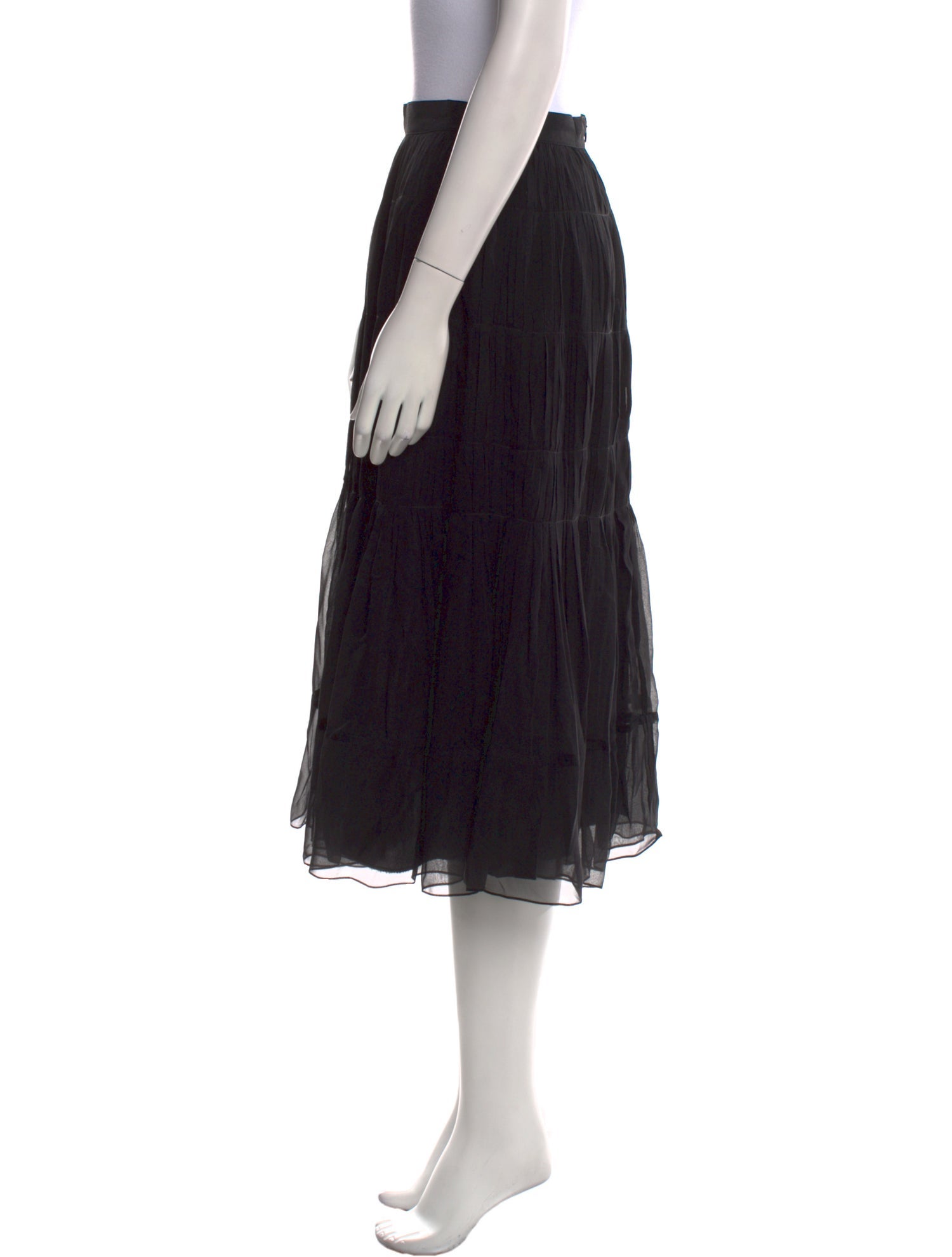 Morgane Le Fay Silk Midi Length Skirt