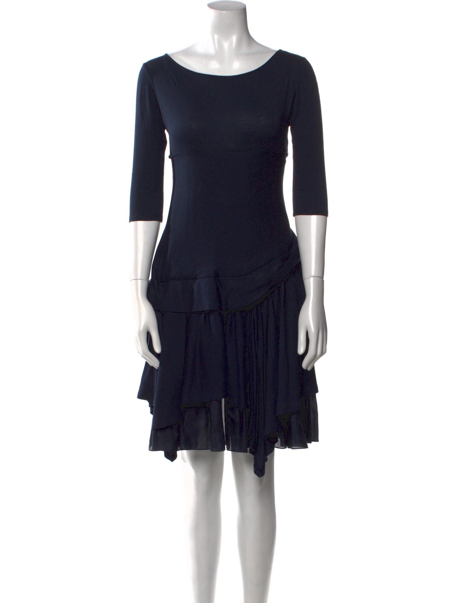Morgane Le Fay Scoop Neck Mini Dress