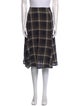 Morgane Le Fay Plaid Print Knee-Length Skirt