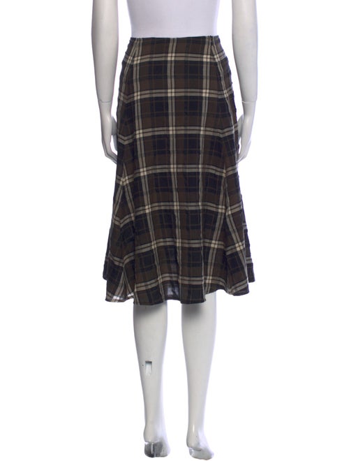 Morgane Le Fay Plaid Print Knee-Length Skirt