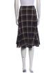 Morgane Le Fay Plaid Print Knee-Length Skirt