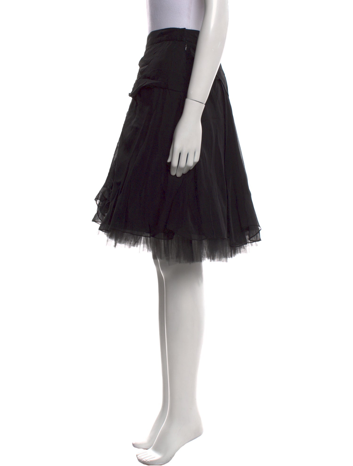 Morgane Le Fay Silk Knee-Length Skirt