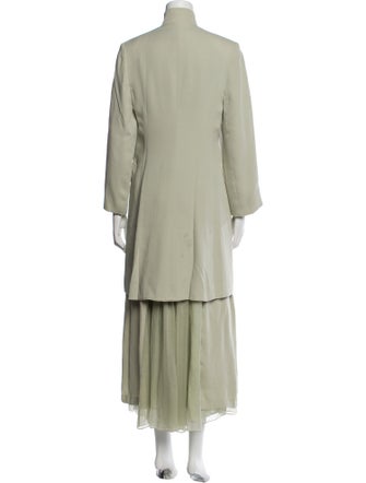 Morgane Le Fay Silk Mesh Accents Dress Set