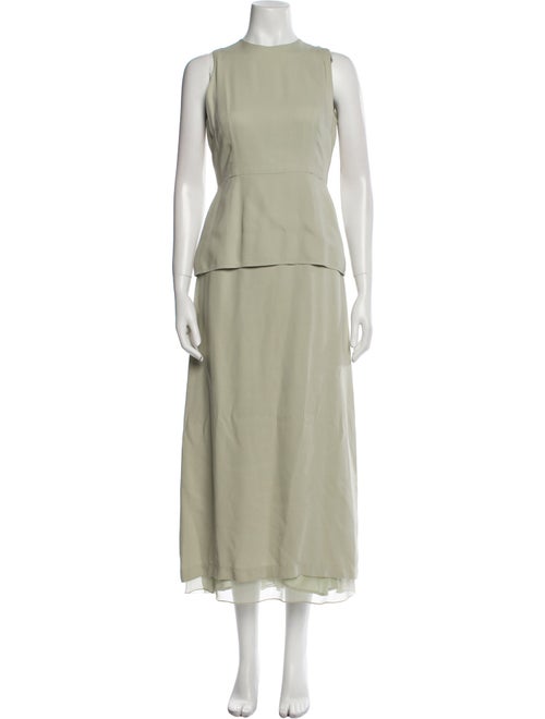 Morgane Le Fay Silk Mesh Accents Dress Set