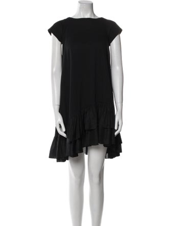 Morgane Le Fay Bateau Neckline Mini Dress