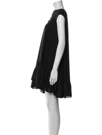 Morgane Le Fay Bateau Neckline Mini Dress