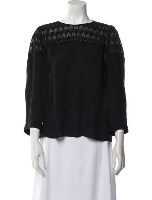Morgane Le Fay Silk Bateau Neckline Blouse