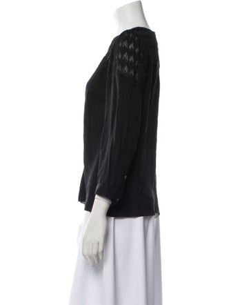 Morgane Le Fay Silk Bateau Neckline Blouse