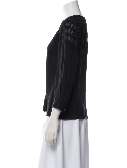 Morgane Le Fay Silk Bateau Neckline Blouse