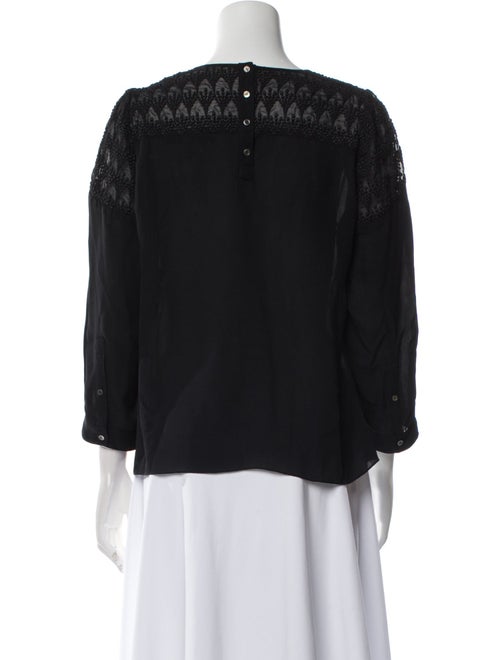 Morgane Le Fay Silk Bateau Neckline Blouse
