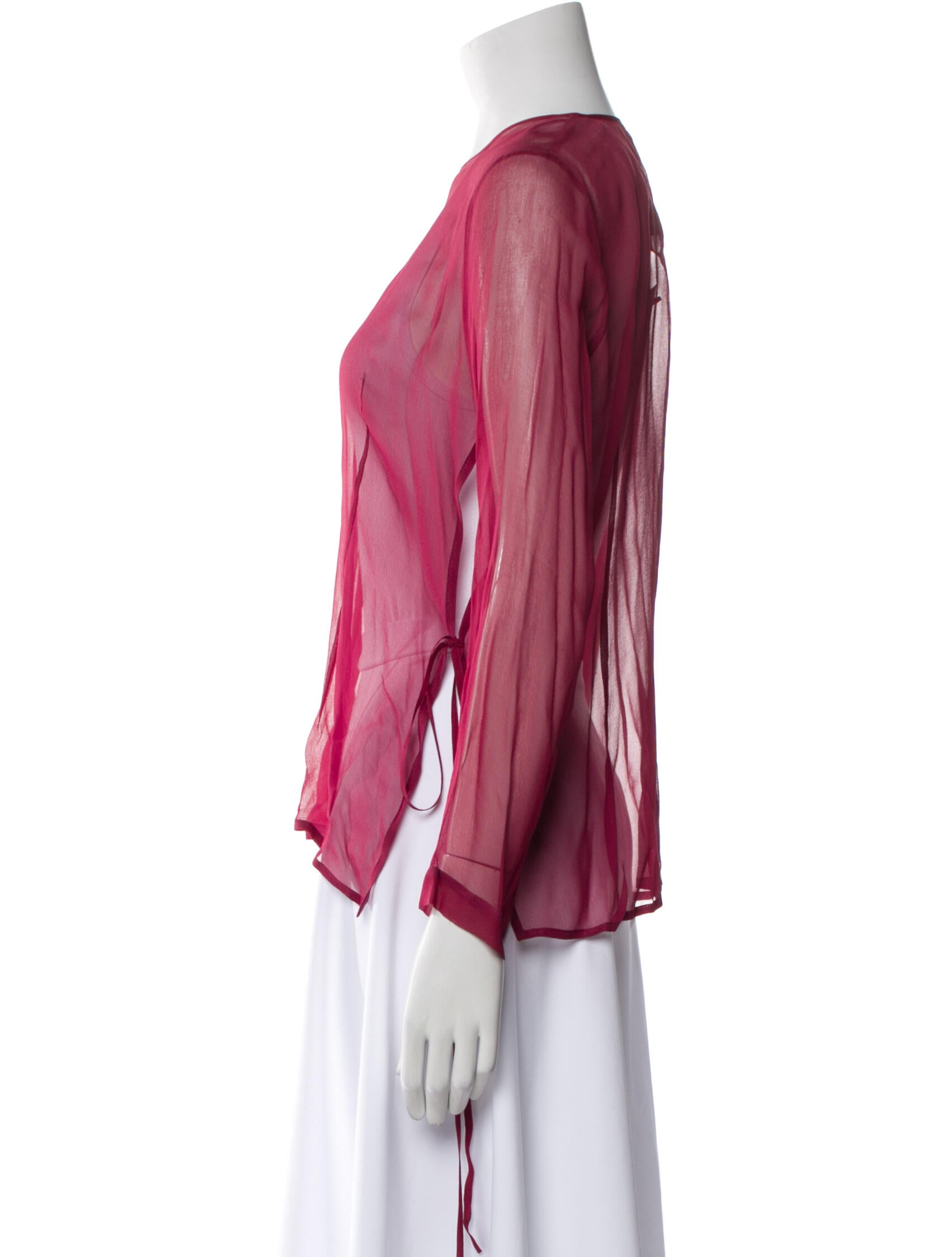 Morgane Le Fay Silk Crew Neck Blouse