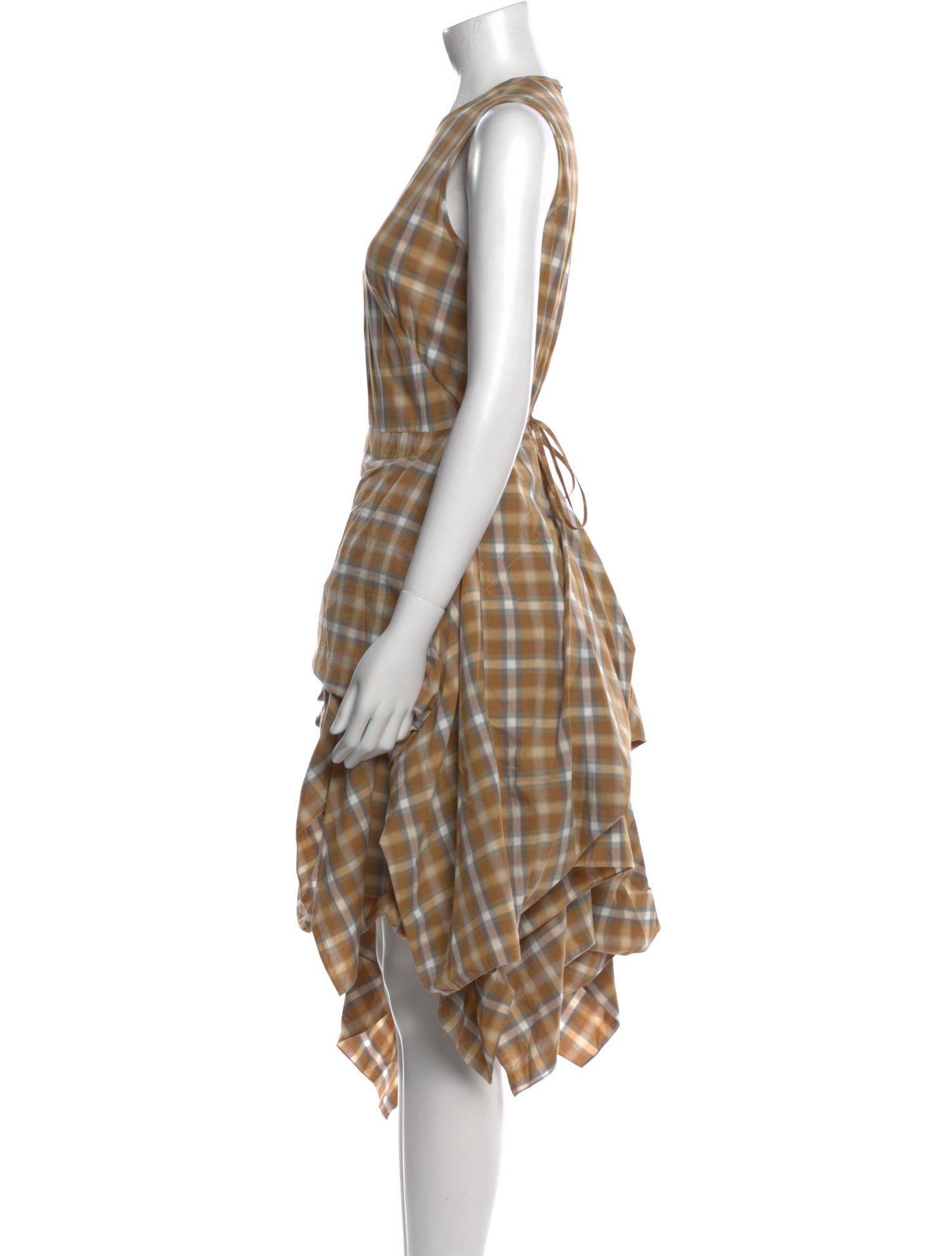 Morgane Le Fay Plaid Print Long Dress