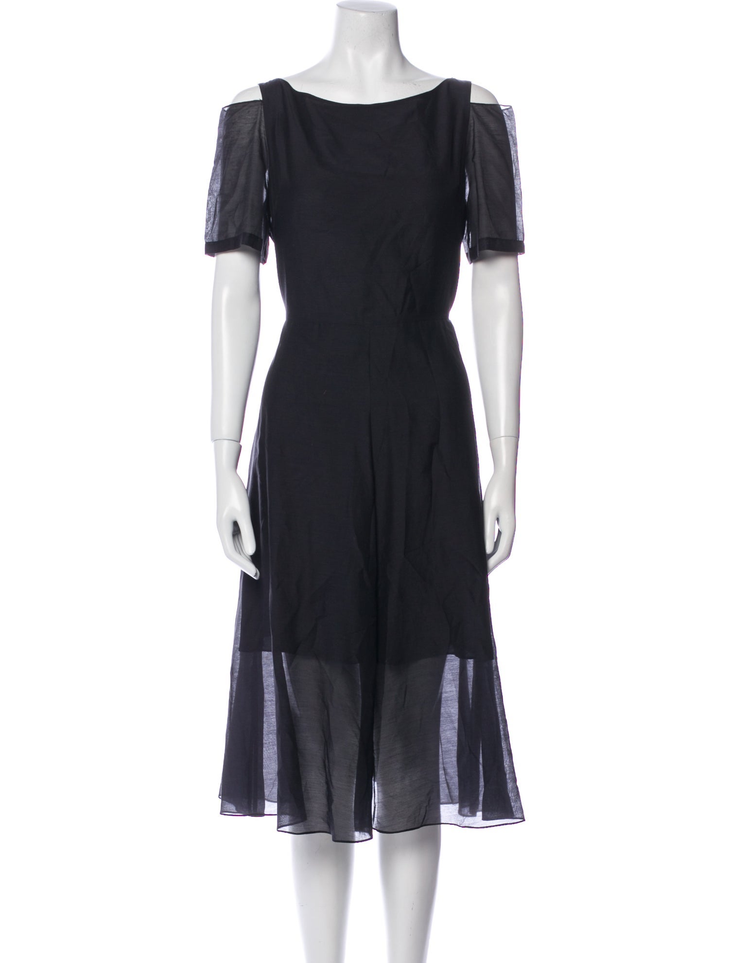Morgane Le Fay Bateau Neckline Midi Length Dress