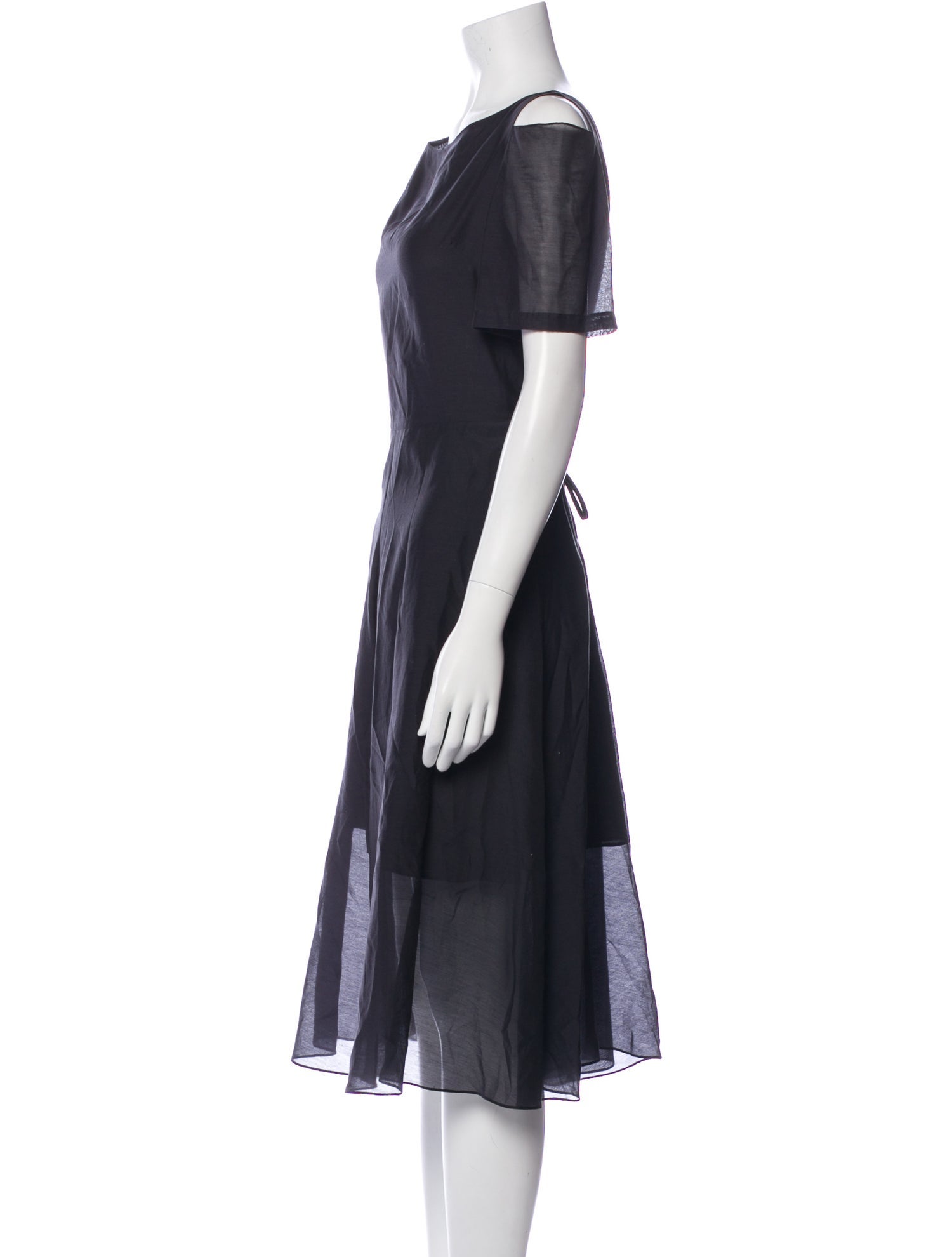 Morgane Le Fay Bateau Neckline Midi Length Dress