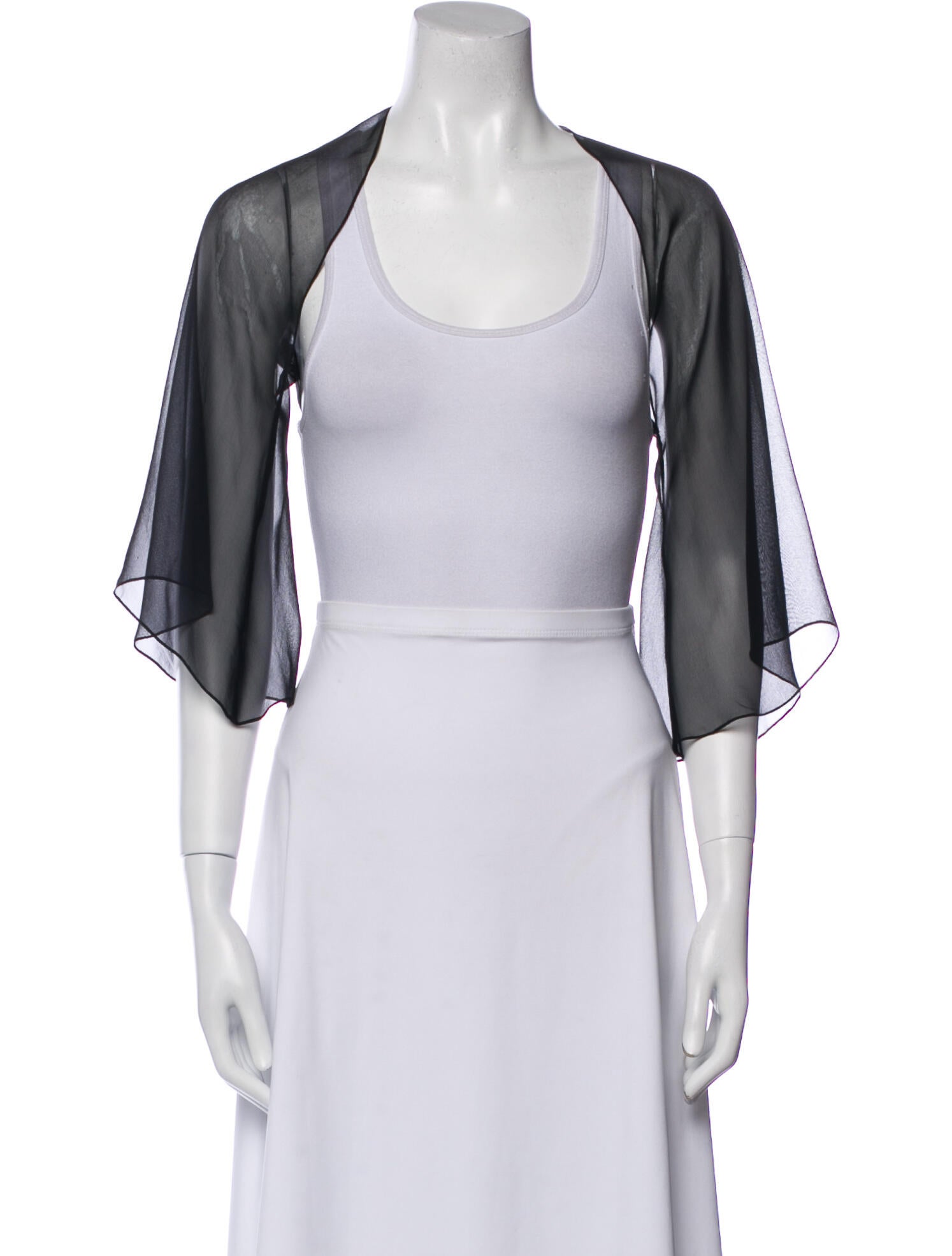 Morgane Le Fay Silk Open Front Crop Top