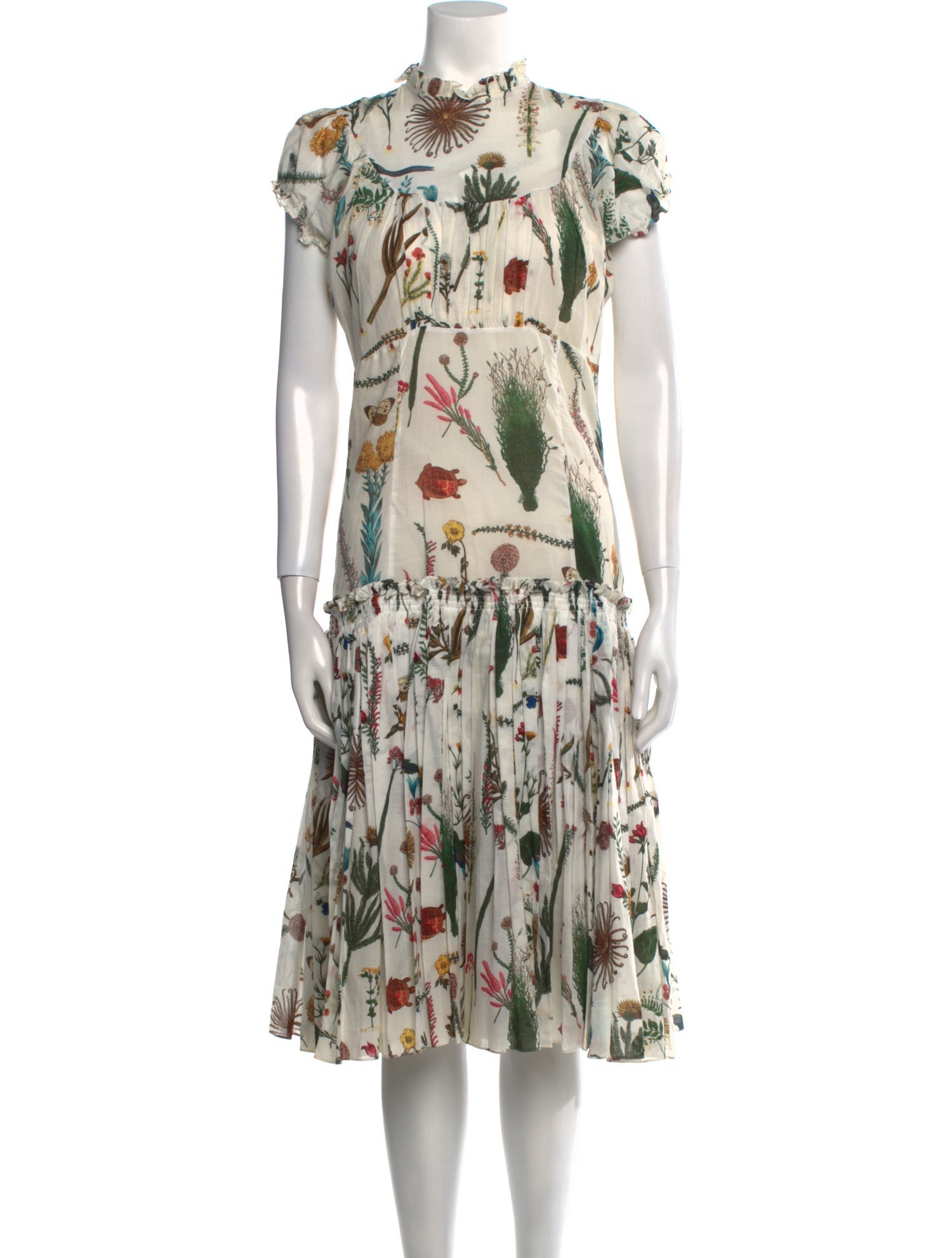 Morgane Le Fay Floral Print Knee-Length Dress
