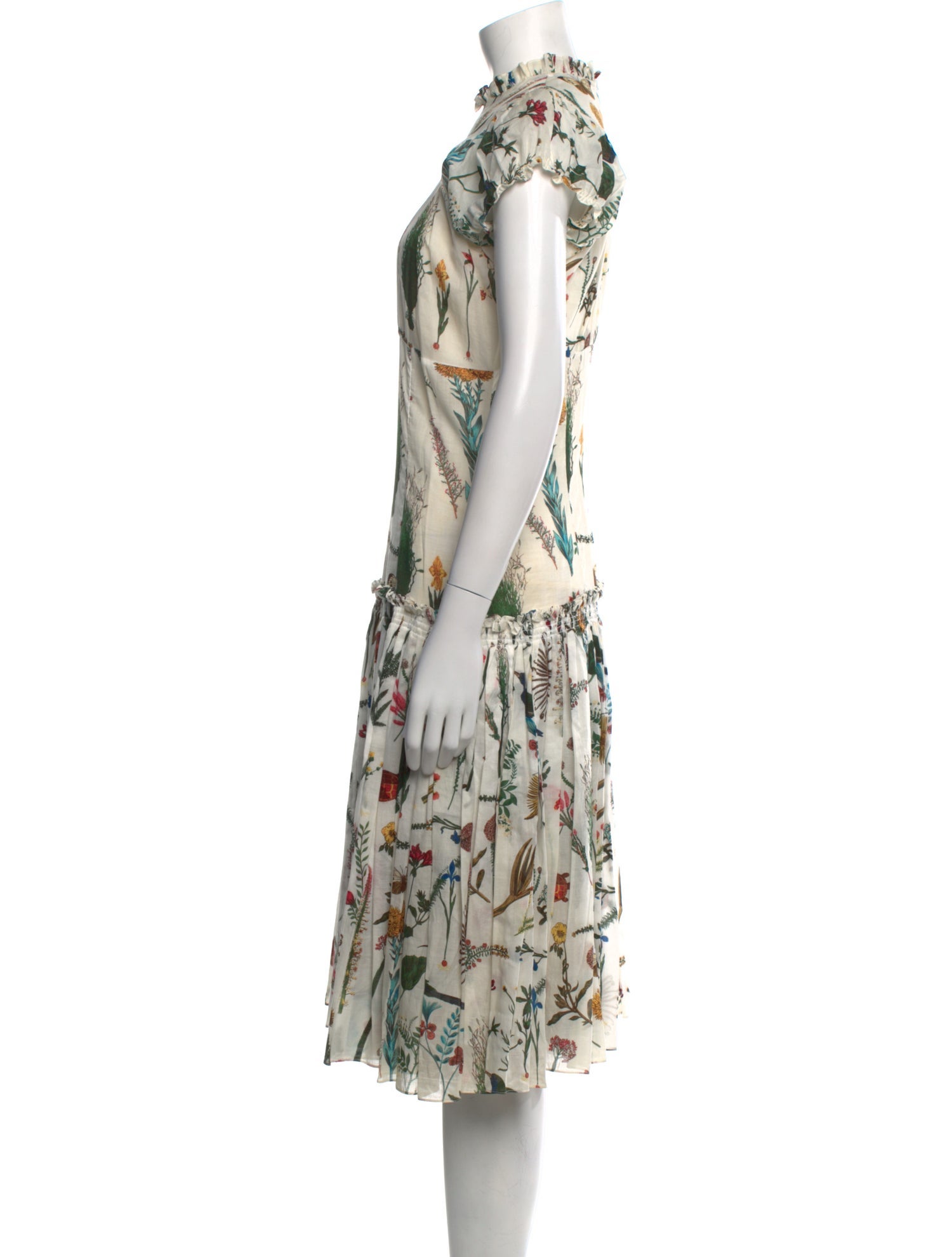 Morgane Le Fay Floral Print Knee-Length Dress