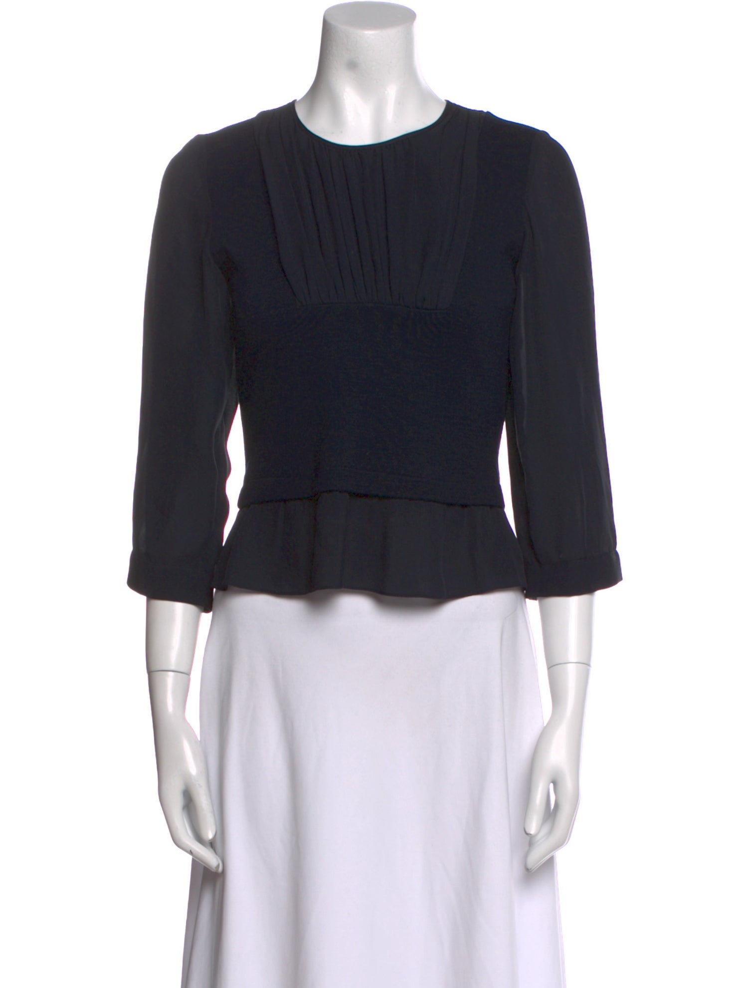 Morgane Le Fay Wool Crew Neck Crop Top